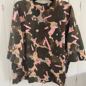 Marimekko Large Top Green and Pink